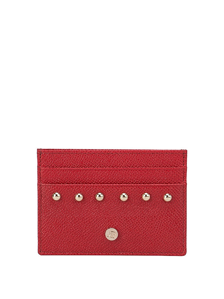 Red Franzy Card Sleeve With Gold Embellishments